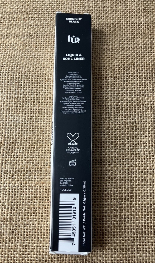 HipDot MIDNIGHT BLACK Liquid & Kohl Liner
