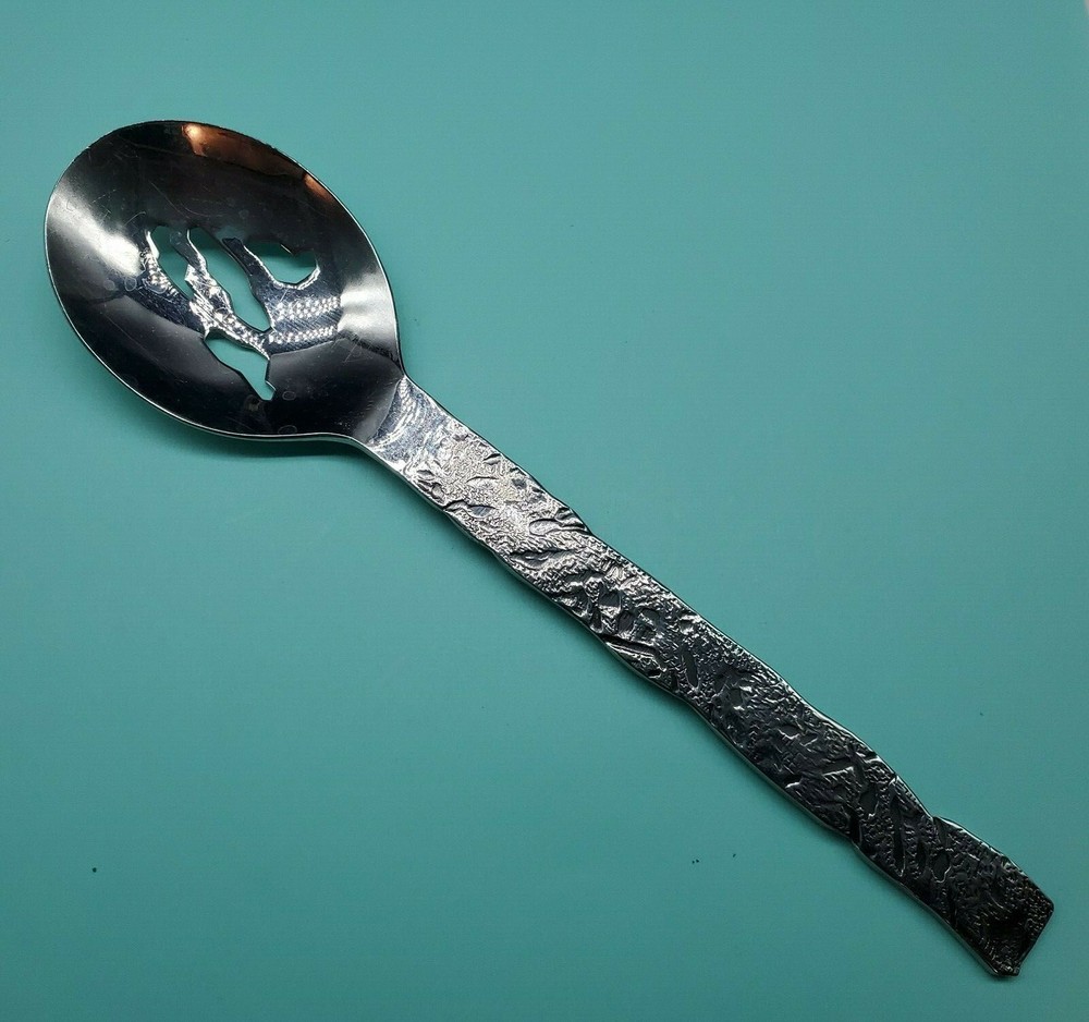 MICHAEL LLOYD  CRUMPLE Pierced Serving Spoon