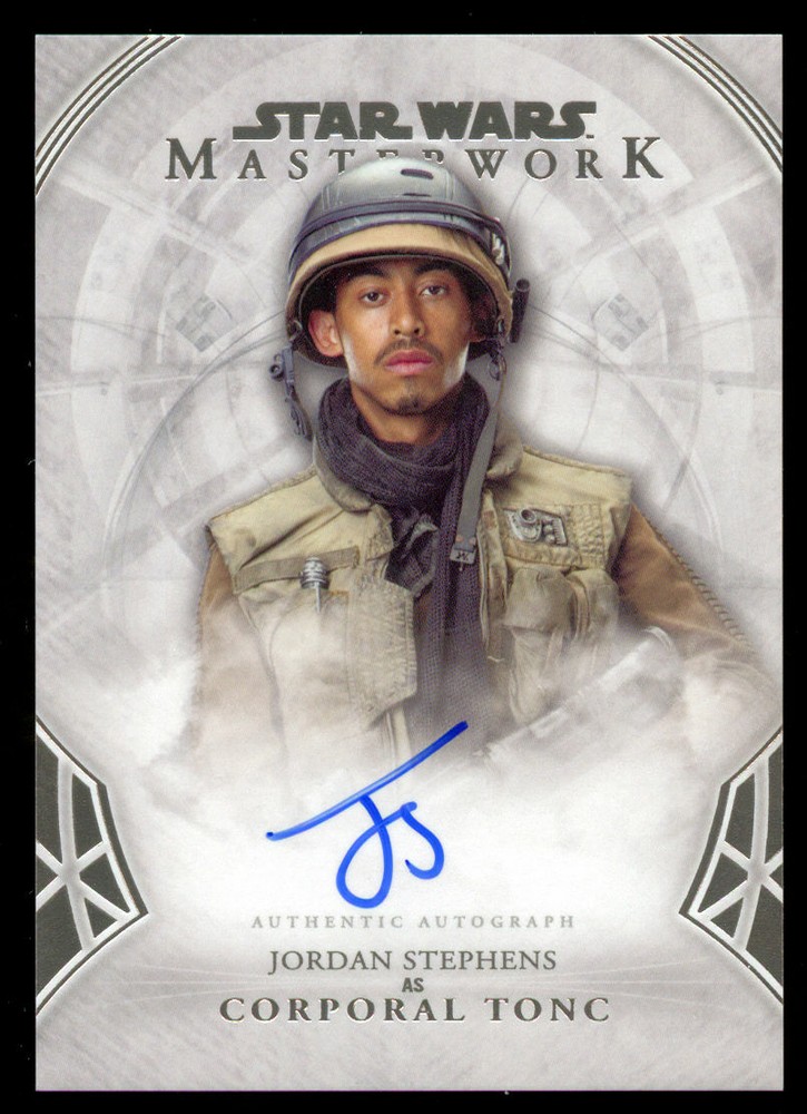 Jordan Stephens as Corporal Tonc signed auto 2018 Star Wars Topps Masterwork