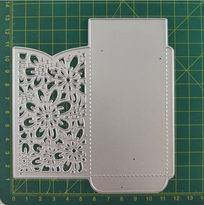 Openwork Flower Pattern Envelope Metal Cutting Dies Scrapbook Embossing Paper