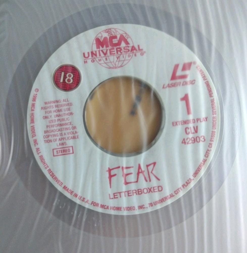 Fear (Laserdisc, 1996) Double Sided: Letterboxed Edition: MCA