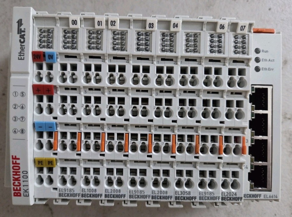 Beckhoff EK1100 With 9 Assorted EtherCAT Terminals