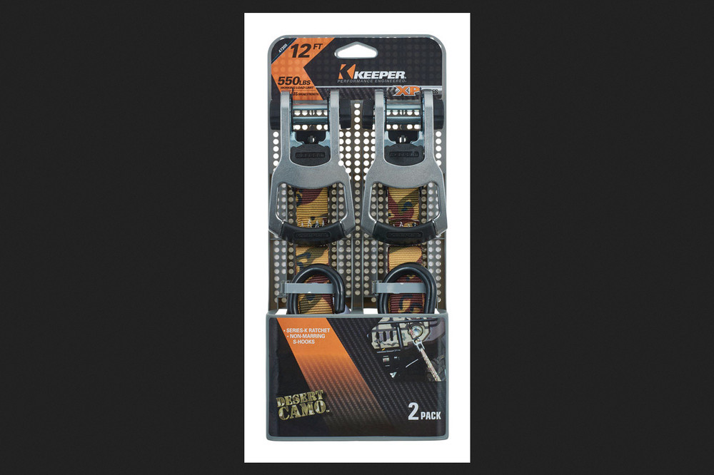 KEEPER 47300 12' Ratchet Tie-Down, 2 Pack