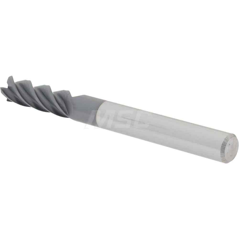 Accupro 1/4" Diam 4 Flute Single End Solid Carbide 0.01" Corner Radius End Mi...