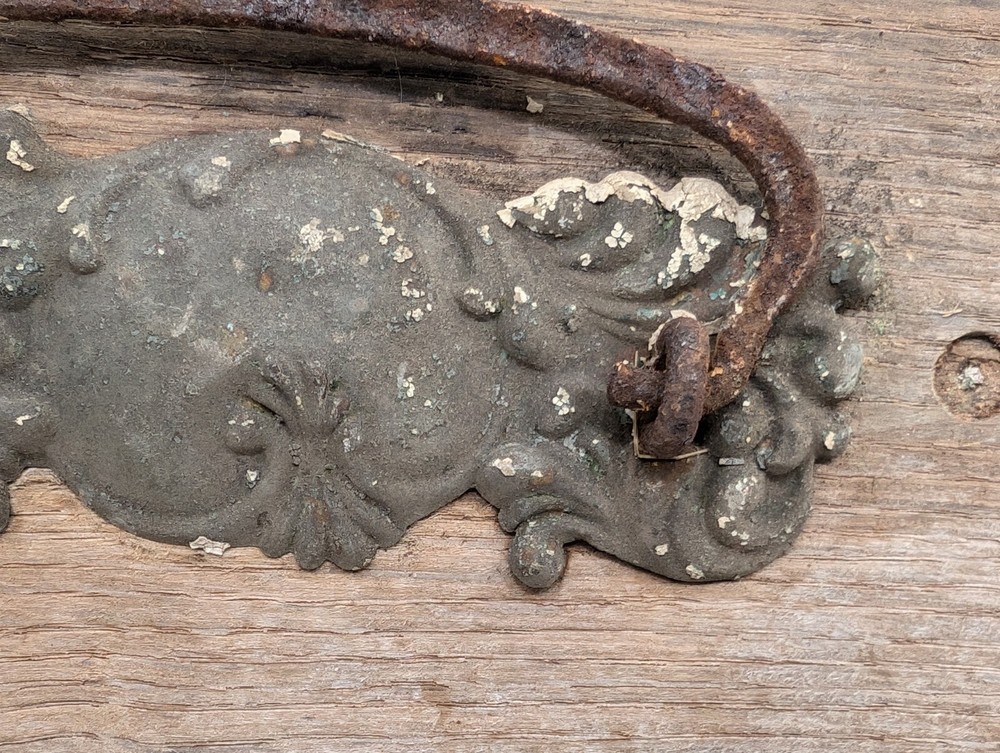 Architectural Salvage Wood Drawer Front Ornate Victorian Primitive Drawer Pull