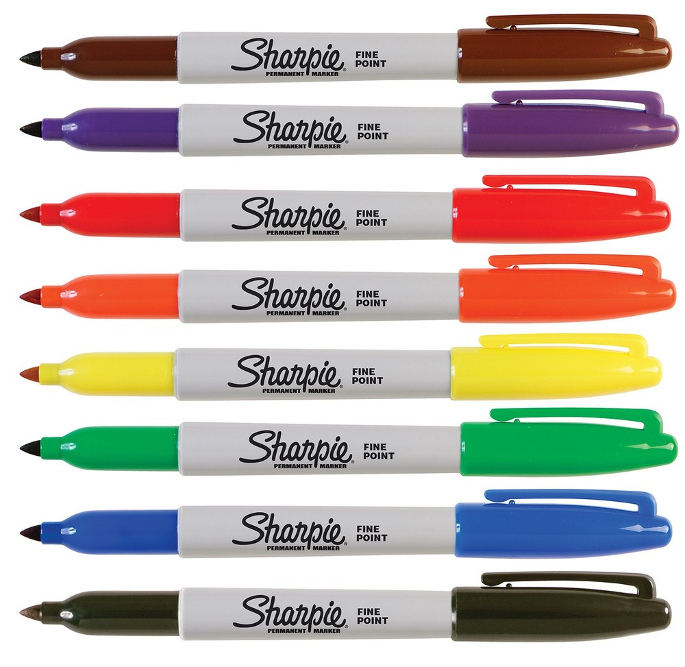 Sharpie Fine Point Permanent Markers Assorted Colors 8 Pack Durable Ink