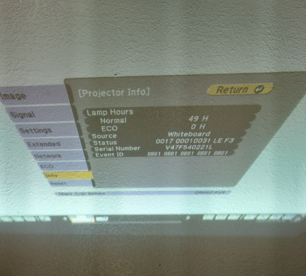 Epson BrightLink Pro 1430Wi Projector 3LCD Model : H665A