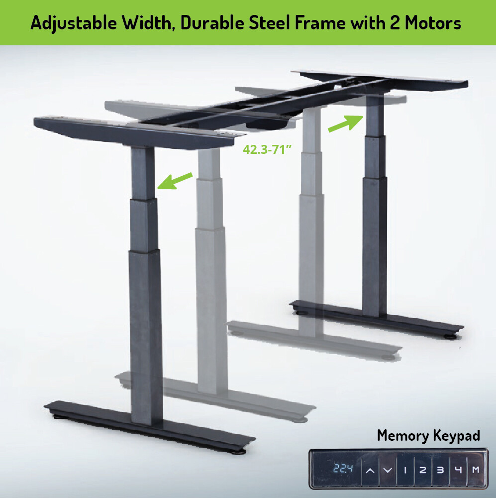 Electric Standing Desk Frame Dual Motor Memory Legs Base ergonomic adjustable