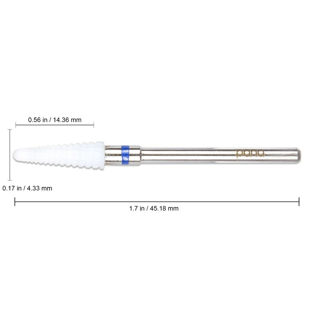 Professional 3/32" Shank Size White Small Cone Ceramic Nail Drill Bit