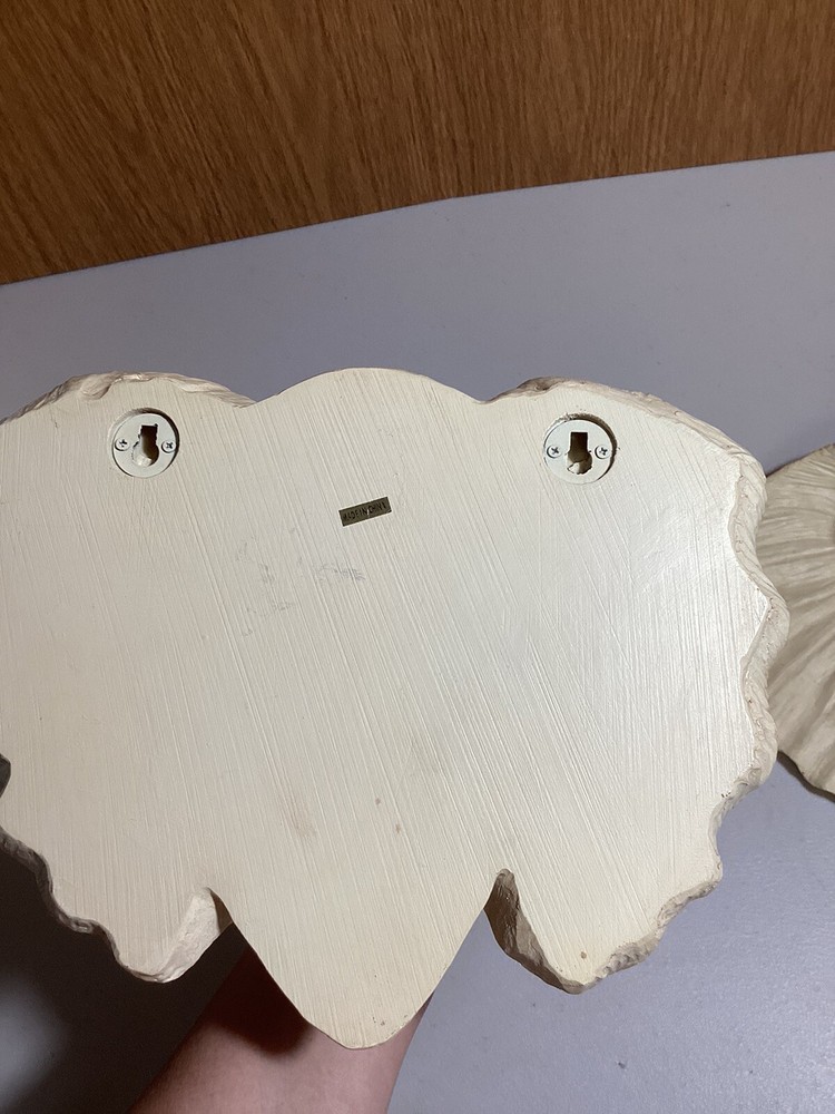 2 Elephant Head Wood Large Curtain Tie Back Ornamental Pull Through