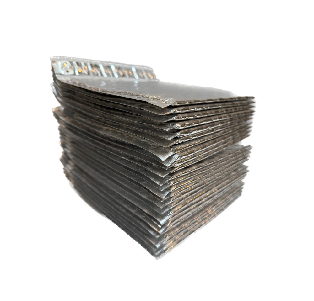 BlueProton Silver Metalized Poly Bubble Mailers, 6" x 6.5" (25 Pack)