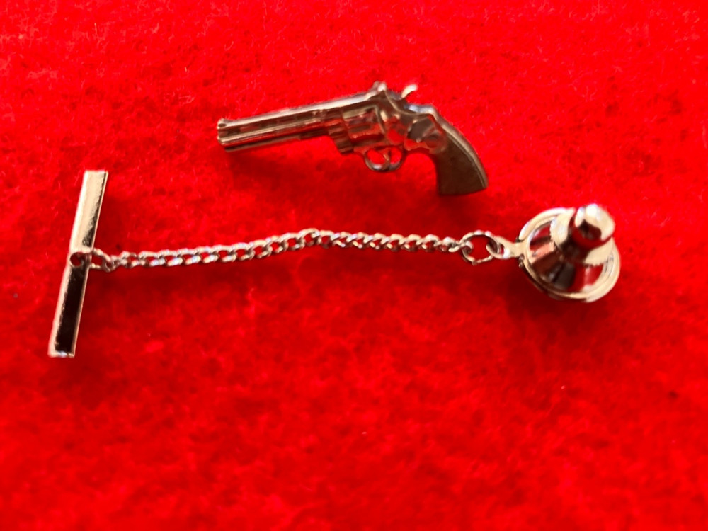 Vintage Colt Firearms Sterling Silver Python Tie Tack In Colt Box