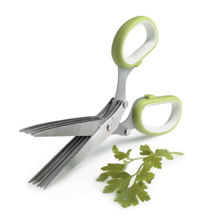 Herb Scissors Chop Herbs Easily with 5 Blade Scissors Onion Cutter Kitchen Tool