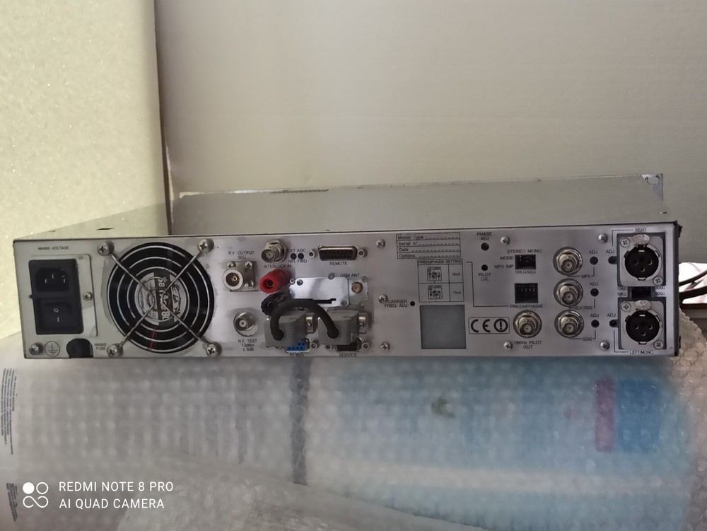 Broadcast Prof RVR TEX150w LCD FM Transmitter Wide Band Encoder Stereo