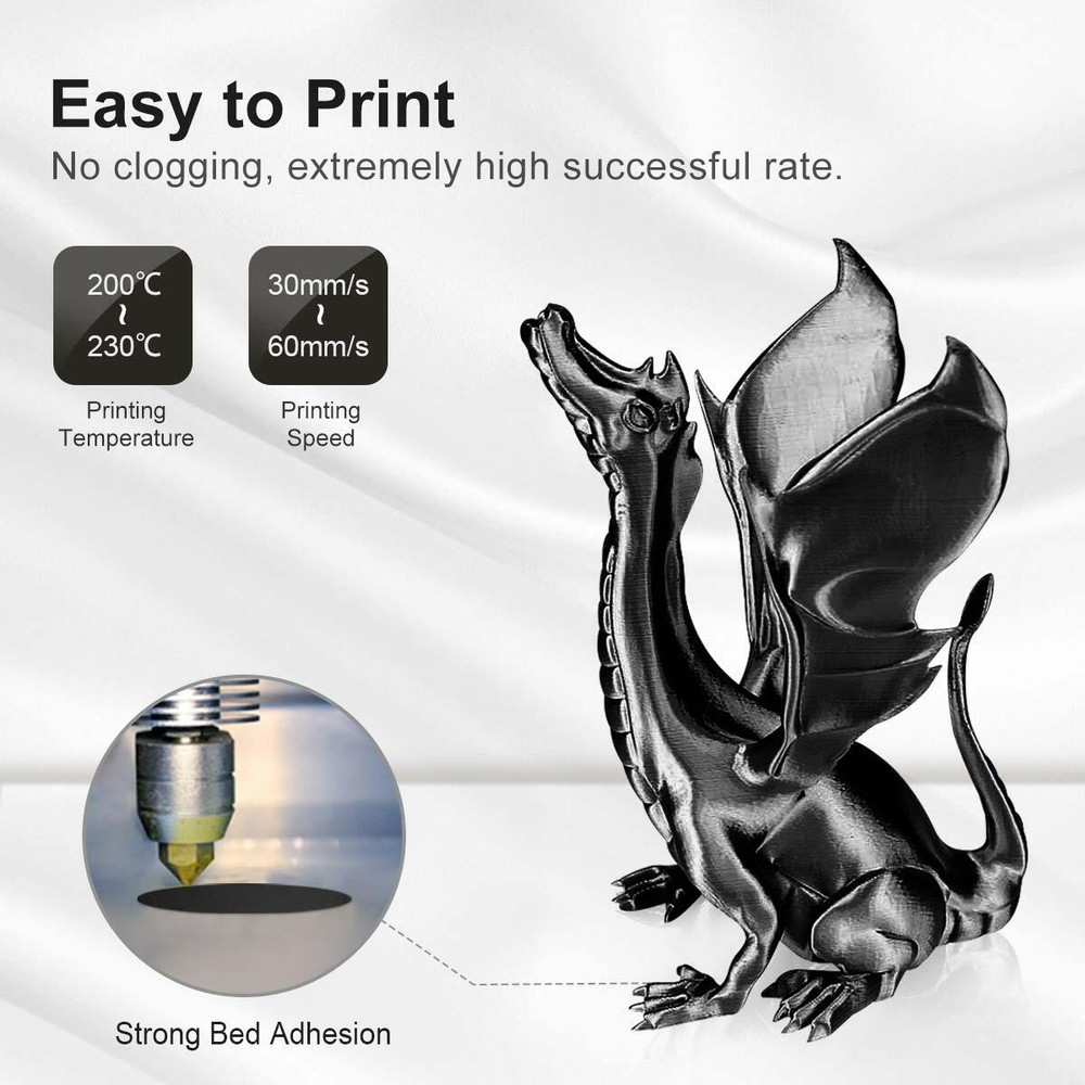 PLA Translucent red Filament 1.75mm Printer Filament 2.2 LBS Spool 3D Printing