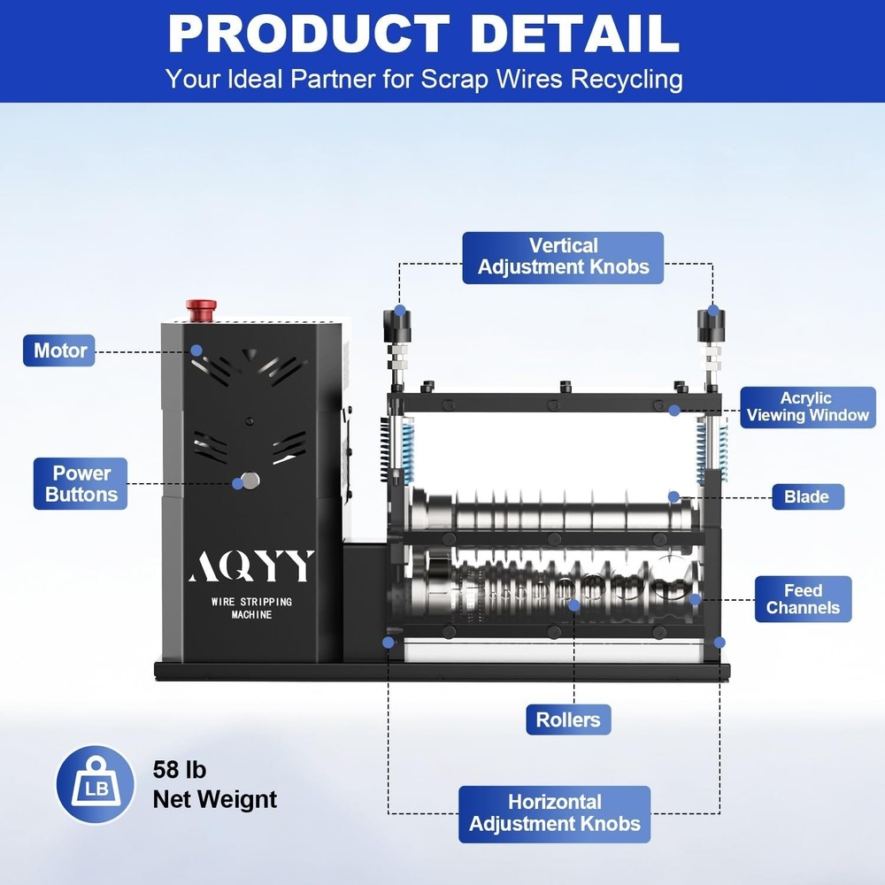 Electric Wire Stripping Machine, 11 Channel Automatic Wire Stripper for 0.08-...