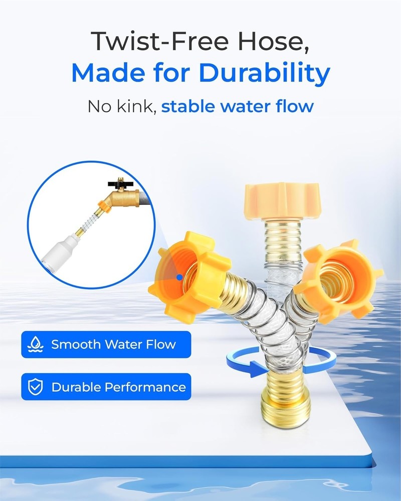 Waterdrop Hard Water Filter for Hose Car Wash, 4 Pack with 2 Hose Protector