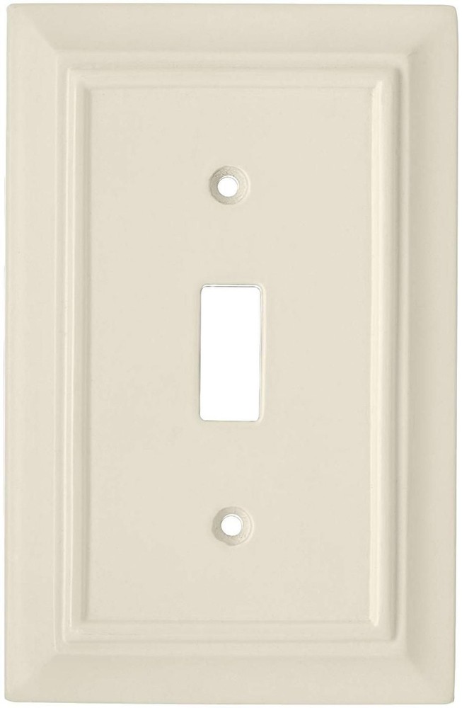 (12 Pack) (As-Is) Brainerd - Wood Architectural Single Switch Wall Plate - Light