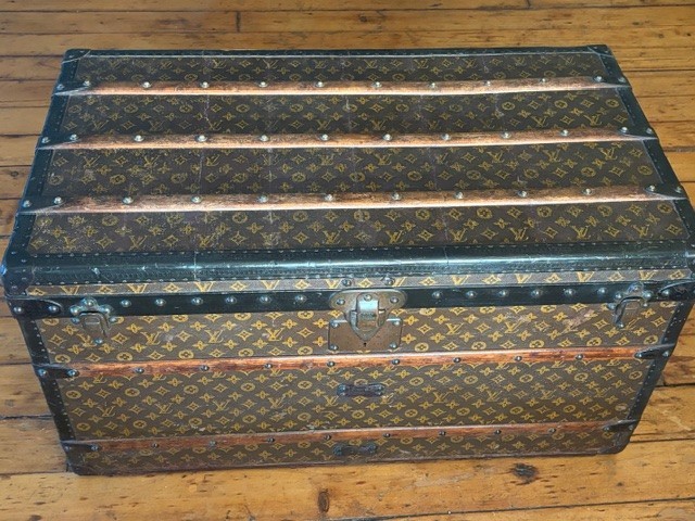 Louis Vuitton Monogram canvas steamer trunk