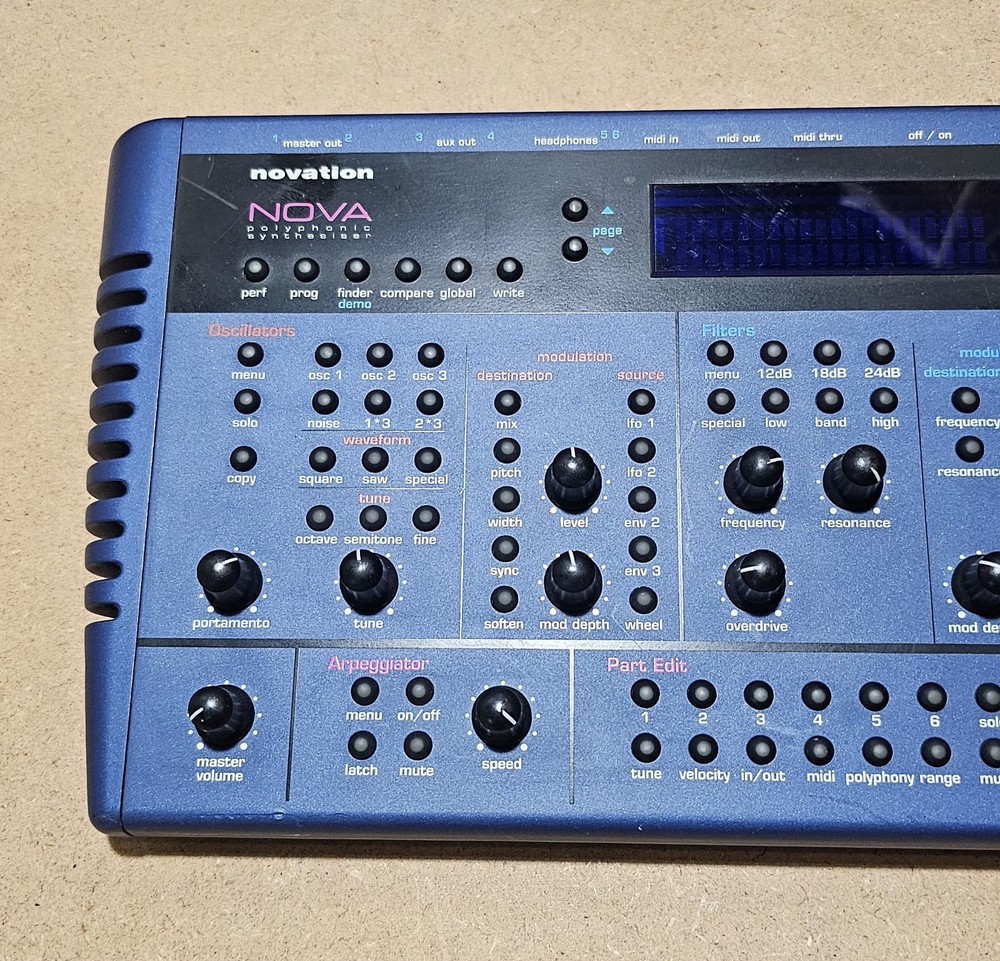 Novation Nova Polyphonic Synthesizer w/ Analogue Sound Modelling -Untested-