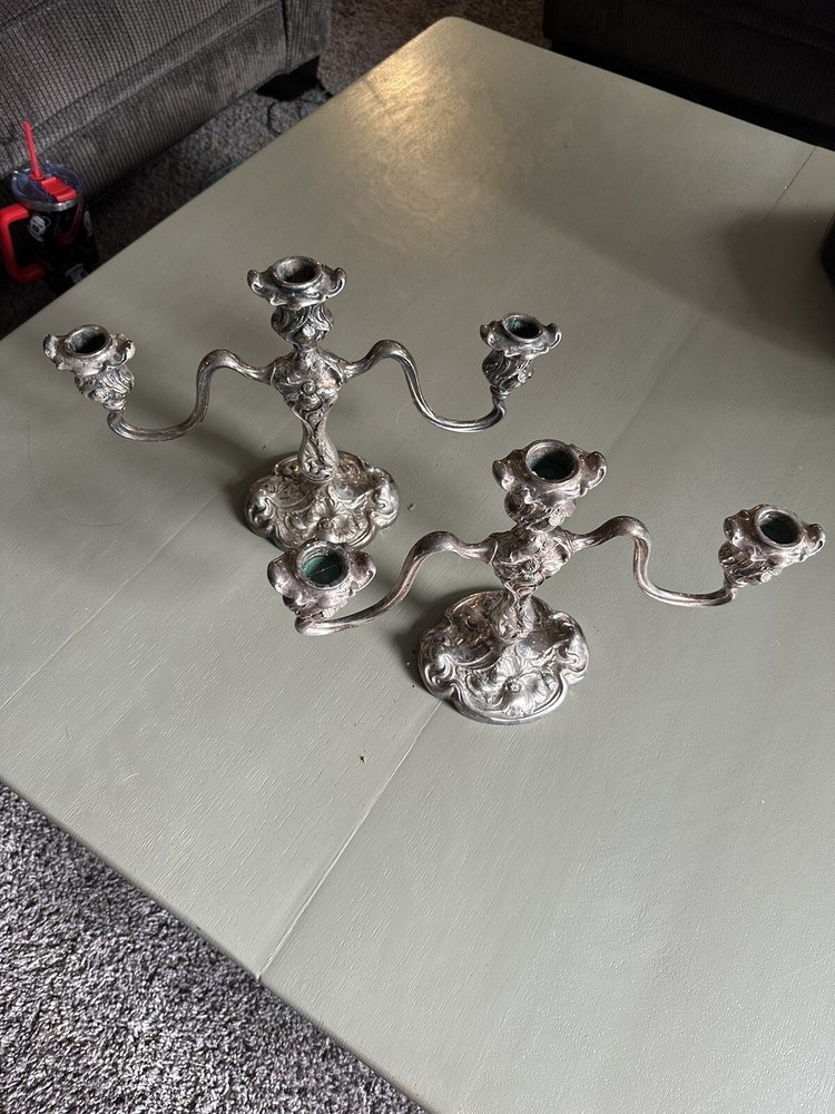 Sterling Silver REED & BARTON 3 light Candelabras
