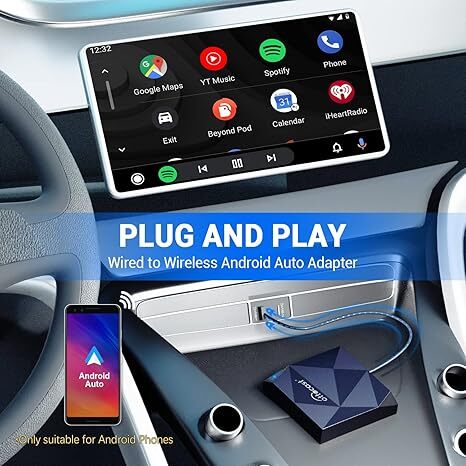 OTTOCAST A2Air Wireless Android Auto Adapter 13s Auto-Connect Fast Speed - BLUE