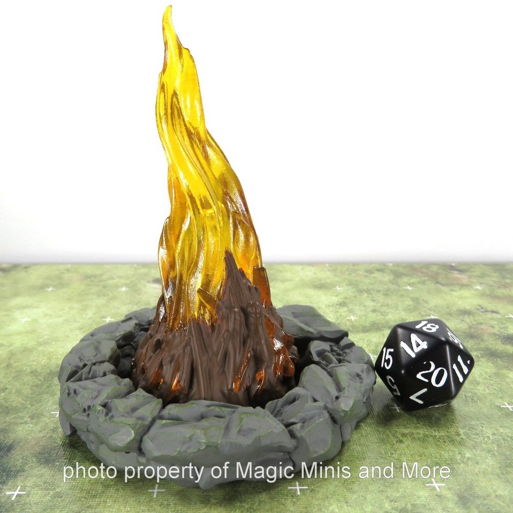 Jungle Shrine ~ BONFIRE w/ STONE FIRE PIT Pathfinder D&D 4d Settings miniature