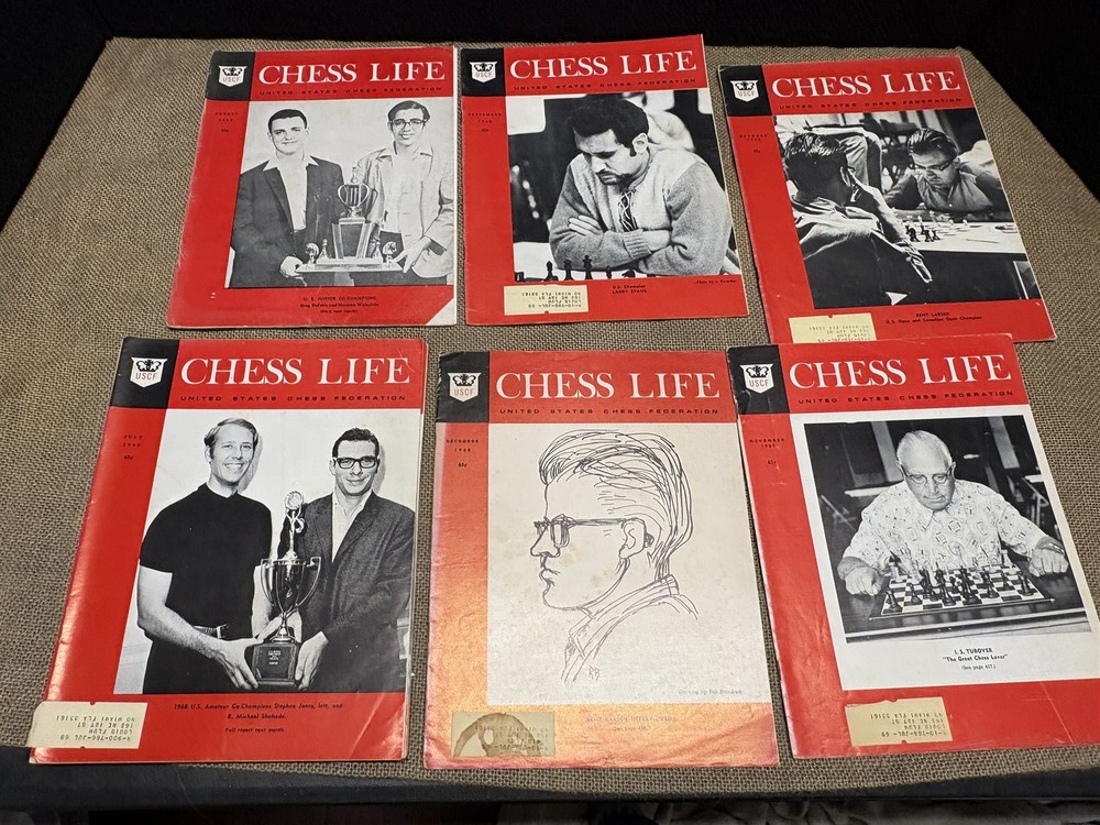 1968 Chess Life magazine, all 12 issues