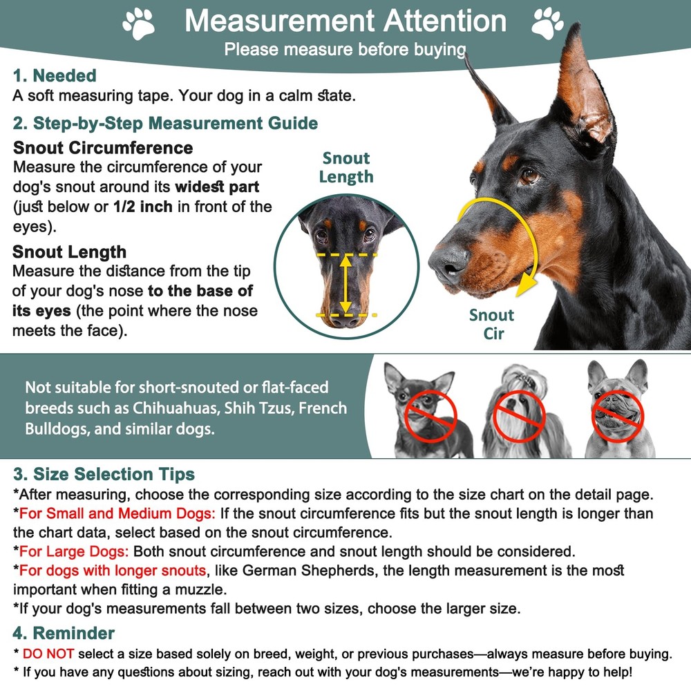 BARKLESS Dog Muzzle, Basket Muzzle for Small 1 (Snout 6-7½"), multi-color