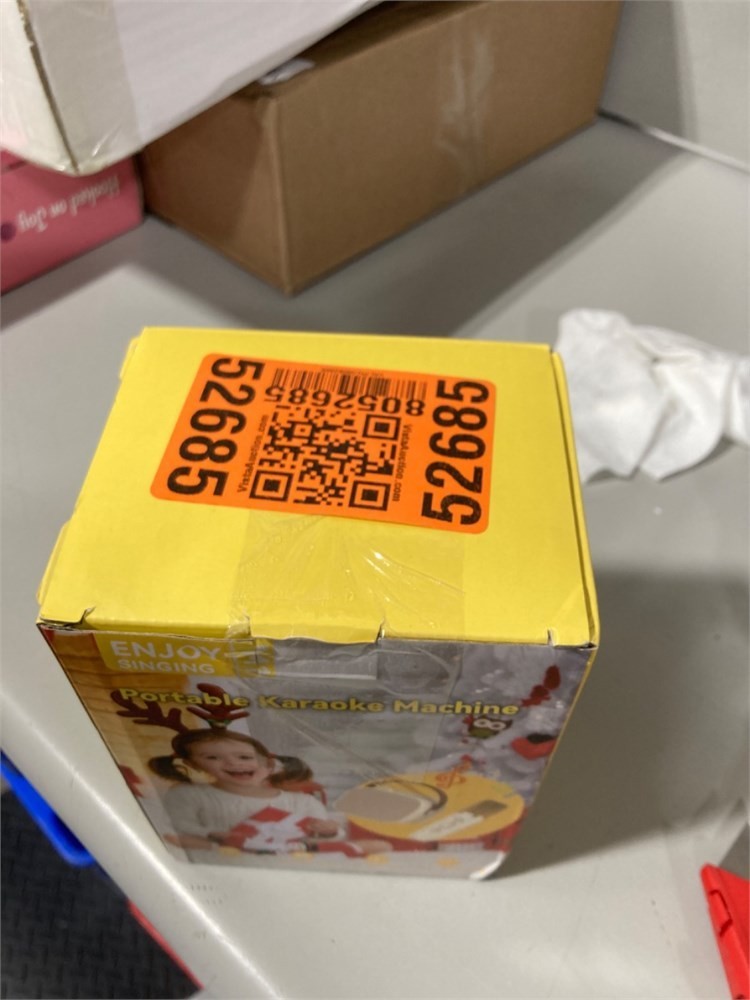 Pink Portable Mini Karaoke Machine With 2 Wireless Microphone Tested & Working