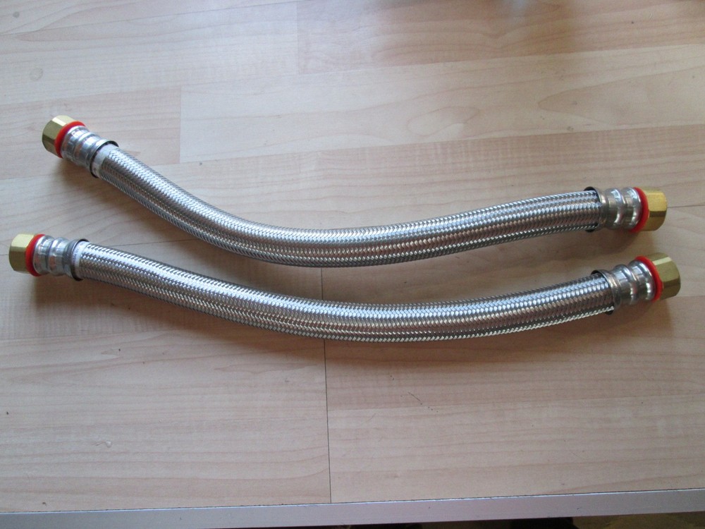 Everbilt Water Heater Connector Line Set 18" Long 3/4" FIP to 3/4" FIP #P100AG