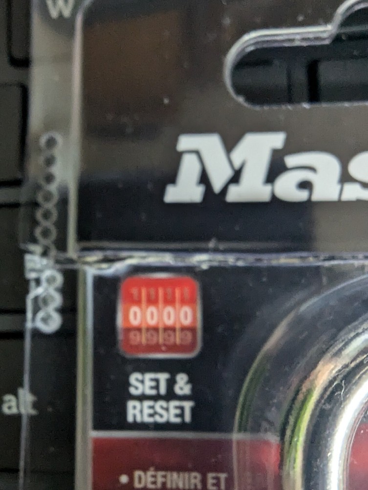 master lock combination 4 security level new