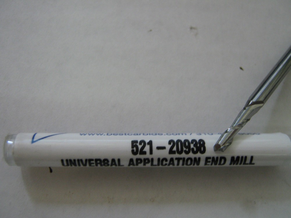 2 FLUTE UNIVERSAL APPLICATION 3/32"(.0938) END MILL "NEW"