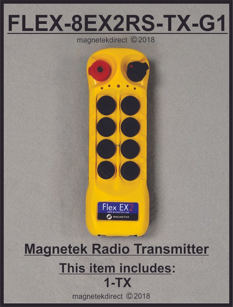 Magnetek FLEX-8EX2RS-TX-G1 replacement spare radio control Transmitter unit