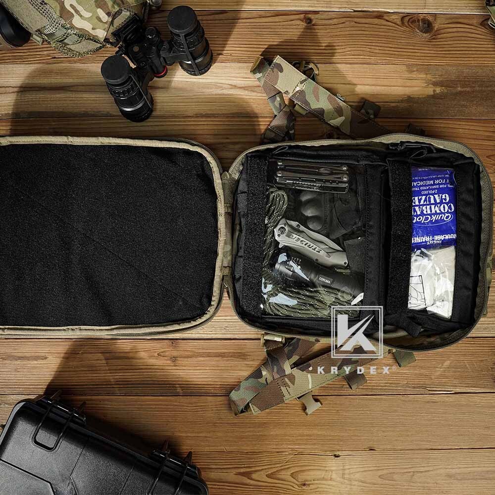 KRYDEX Clear Top Insert Cube Organizer Hook Back Packing Travel Backpack Small