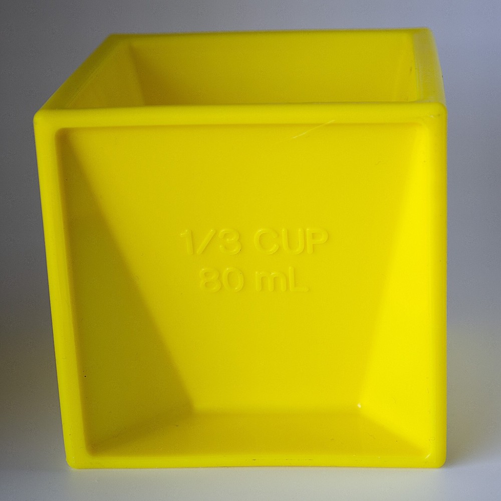 All-in-One Measuring Cube | 30+ Sizes | Kitchen | Baking | Great Gift | Yellow