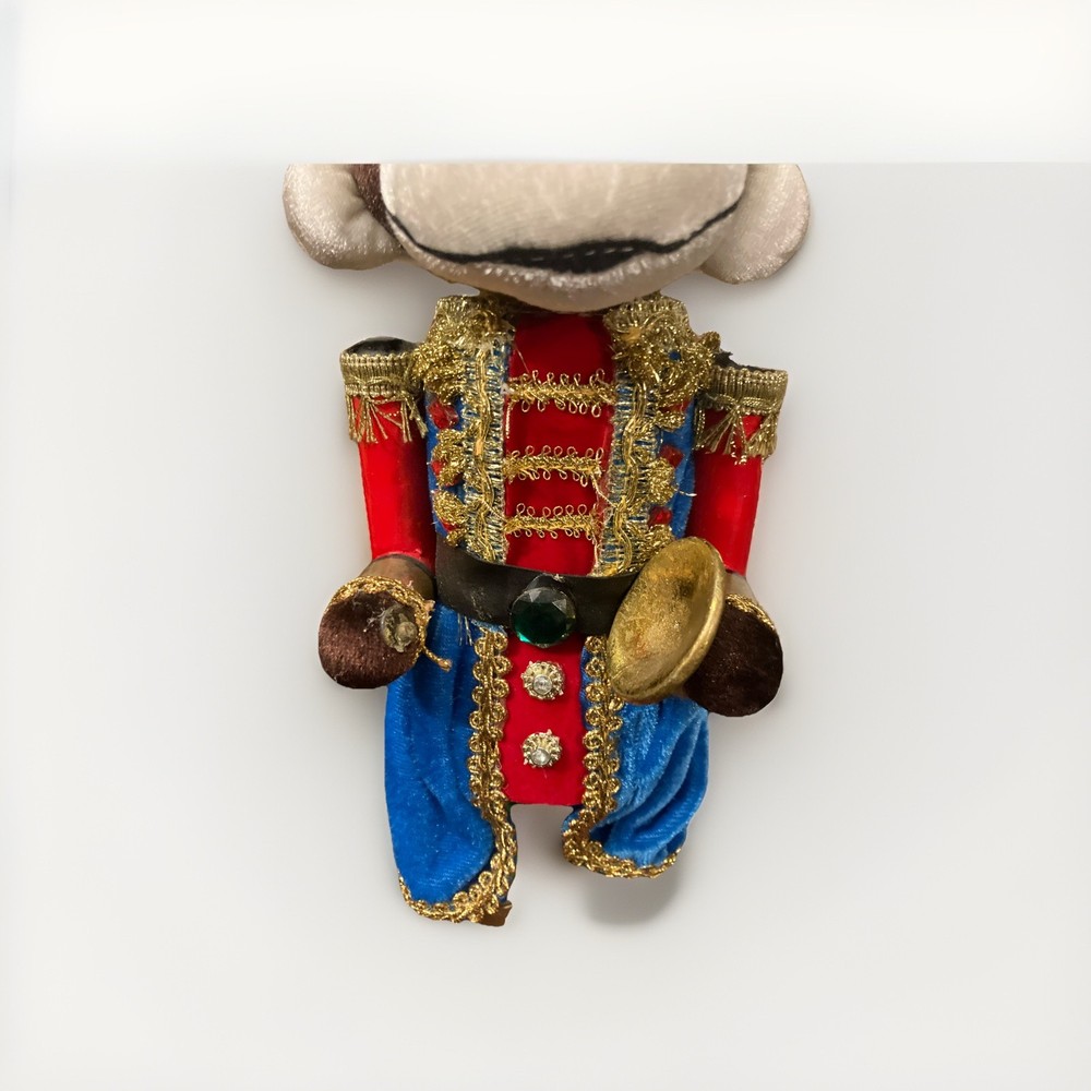 Wooden Christmas Nutcracker Wise Man Monkey 15" Vintage