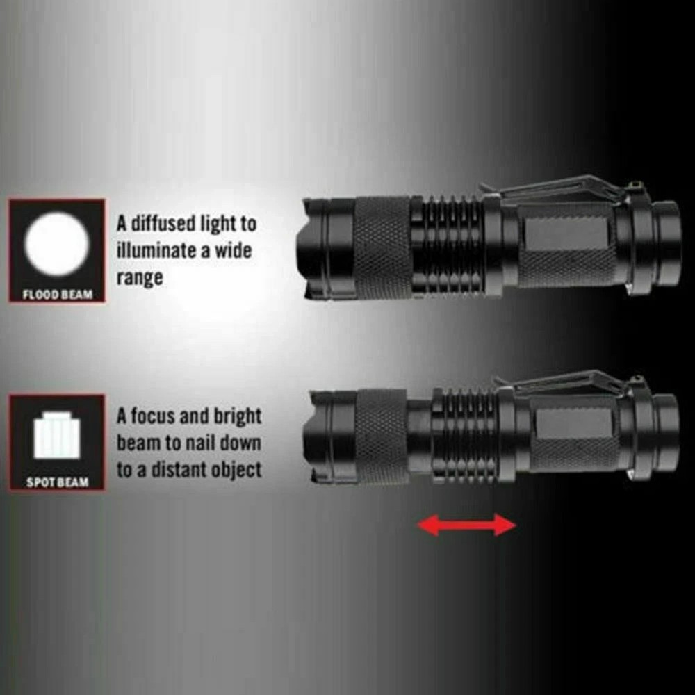LED Tactical Flashlight Military Grade Torch Small Super Bright Handheld LightUS