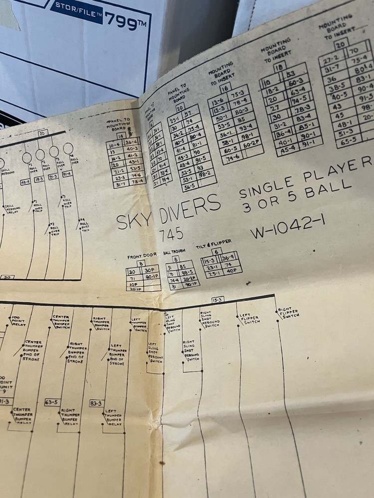 Sky Divers Pinball Schematic