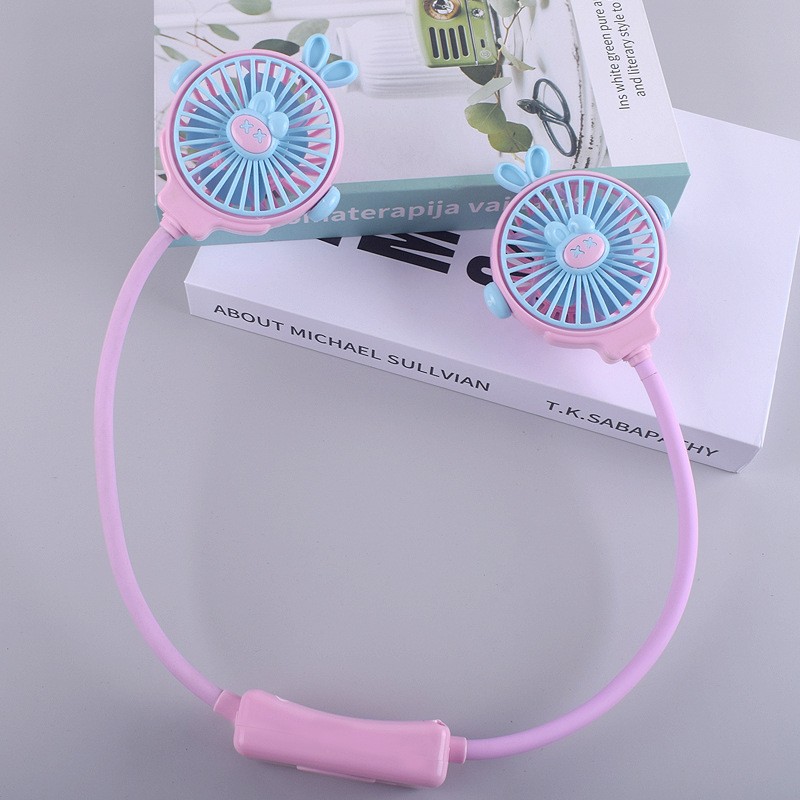 USB & Solar - Powered Visor Fan Hat PInk