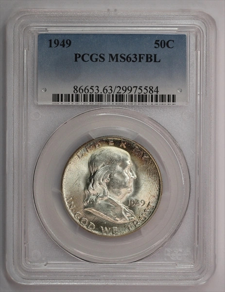 1949 Franklin Half Dollar PCGS MS63FBL