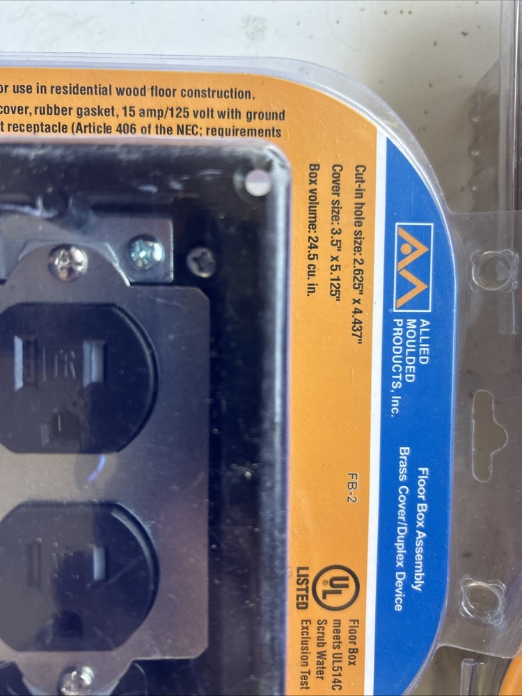 Floor Boxes Brass Covers Allied Molded Products FB-3 FB-2