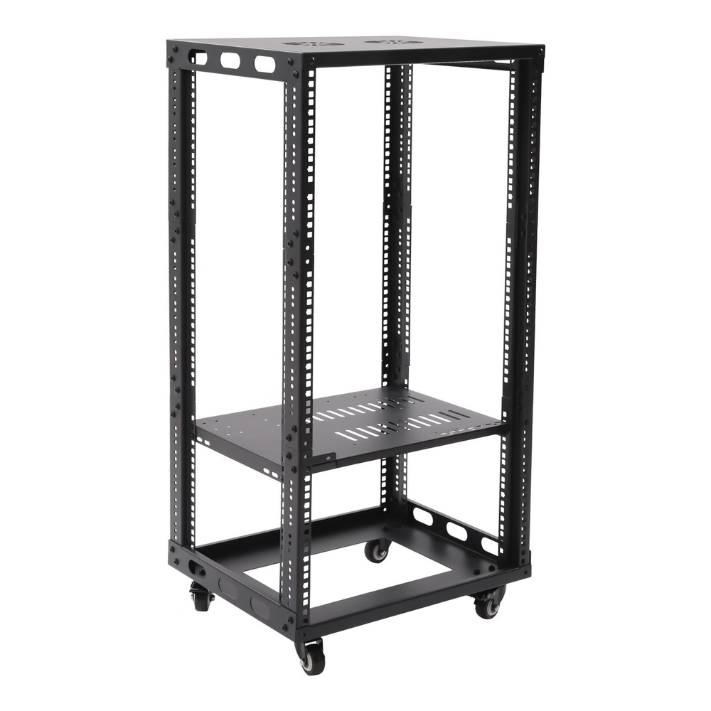 18U 18.5" 4 Post Open Frame Network Server Rack Adjustable Partition 0-31.5'' US