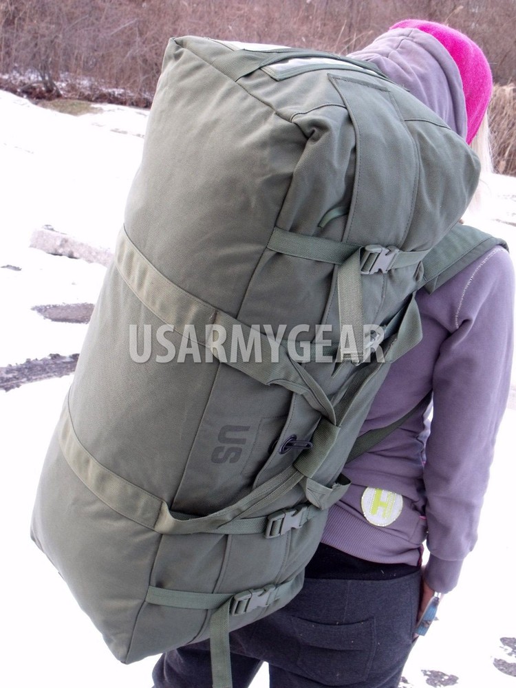Military Issue IMPROVED Deployment DUFFLE DUFFEL Flight Travel Bag Back Pack GI