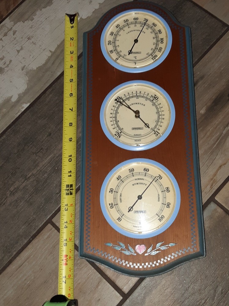 SPRINGFIELD DECORATIVE WALL BAROMETER THERMOMETER HUMIDITY