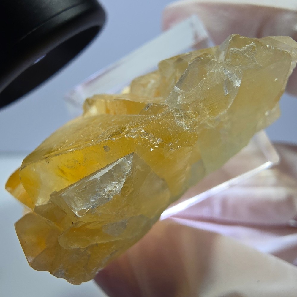 Phantom Fluorite Cube Specimen, yellow Okorusu, Namibia 43*29*17mm