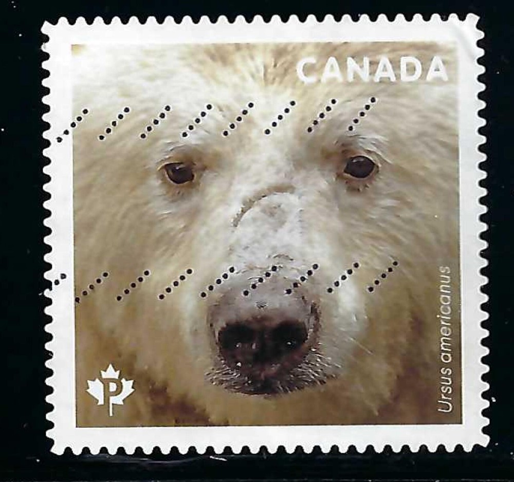 CANADA USED - SCOTT # 3193 - FROM BOOKLET - BEARS - WHITE KERMODE BEAR - 2019