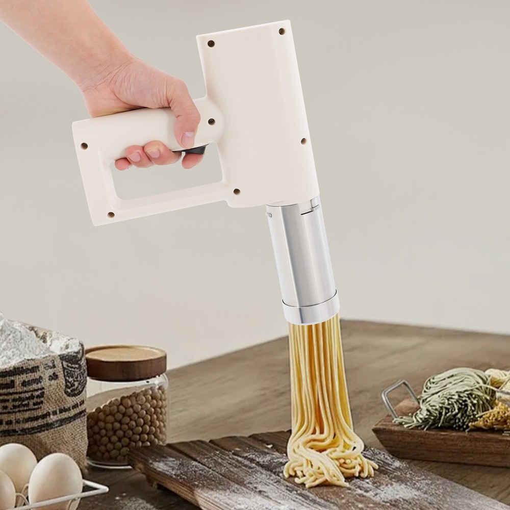 White Electric Pasta Maker Portable Handheld Pasta Maker Kitchen Pasta Machine