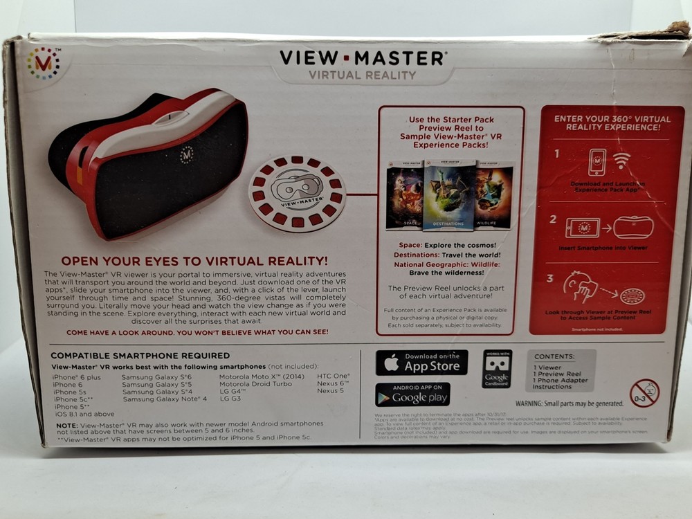 Mattel View Master Virtual Reality Starter Pack f/ iPhone, Galaxy, Others!