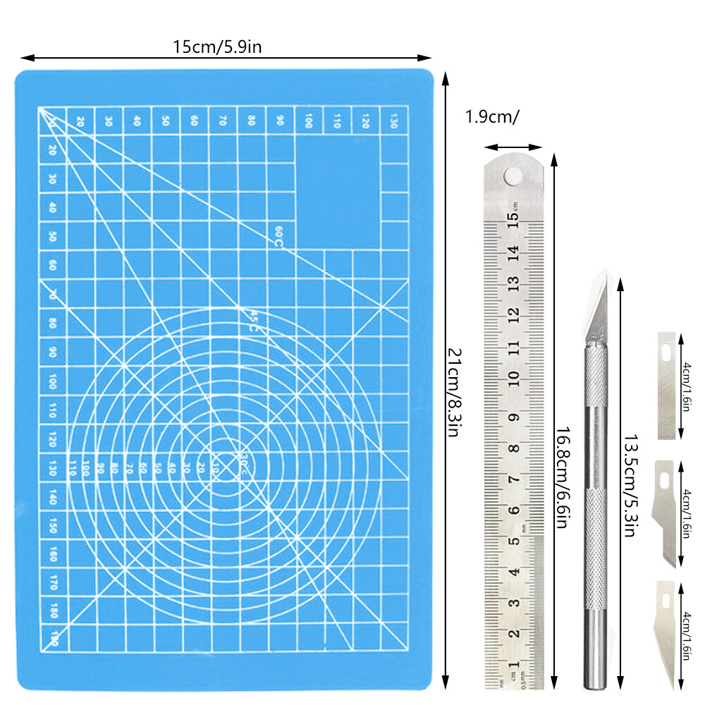 A4 A5 PVC Cutting Mat Self Healing Pad Model Building Tools Set Manual DIY Tool
